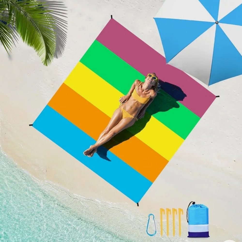 Colorful Beach Blanket 78''×81''